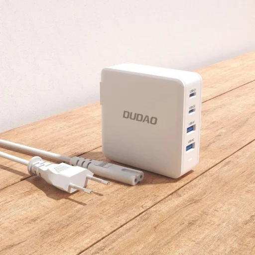 GaN 100W gyors fali töltő 2 x USB-C / 2 x USB Dudao A100EU - fehér - 10