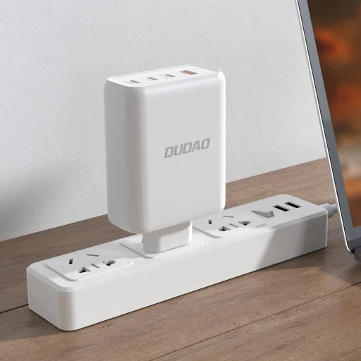 GaN Dudao A140EU USB-A / 3xUSB-C PD 140W töltő - fehér - 2