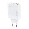 Dudao A65EU GaN hálózati töltő 2xUSB-A / 2xUSB-C PD 65W - fehér thumbnail