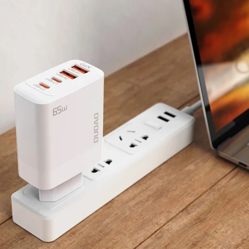 Dudao A65EU GaN hálózati töltő 2xUSB-A / 2xUSB-C PD 65W - fehér - 2