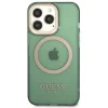 Guess GUHMP13LHTCMA iPhone 13 Pro / 13 6.1" zöld/khaki kemény tok Arany Keretes Áttetsző MagSafe tok thumbnail