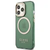 Guess GUHMP13LHTCMA iPhone 13 Pro / 13 6.1" zöld/khaki kemény tok Arany Keretes Áttetsző MagSafe tok thumbnail