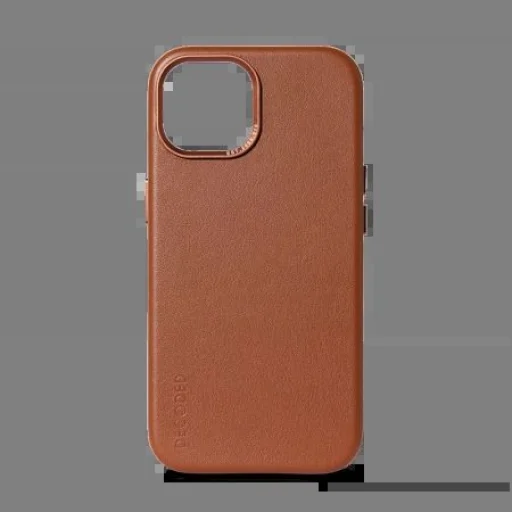 Decoded Bőrtok MagSafe kompatibilitással iPhone 15 - barna tok - 1