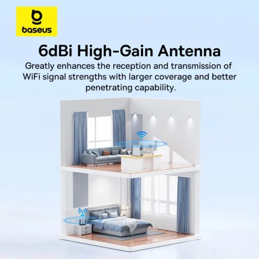 Baseus BS-OH172 300Mb/s USB hálózati kártya - fekete - 13