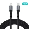Choetech IP0039 USB-C / Lightning MFi kábel, 1.2m hosszú - fekete - 3