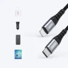 Choetech IP0041 USB-C / Lightning MFi 480Mb/s 3A 2 m kábel - fekete - 14