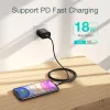 Choetech IP0041 USB-C / Lightning MFi 480Mb/s 3A 2 m kábel - fekete - 3