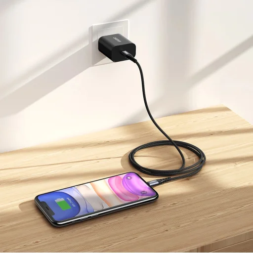 Choetech IP0041 USB-C / Lightning MFi 480Mb/s 3A 2 m kábel - fekete - 10