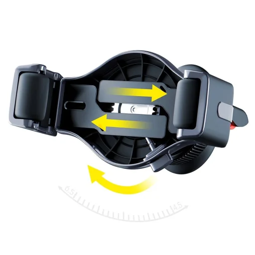 3mk Memo Hug autós telefontartó szellőzőre - fekete - 4