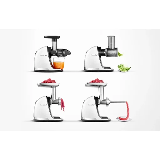  Lassú gyümölcsprés AMZCHEF 1501-WT (Fehér) - 7