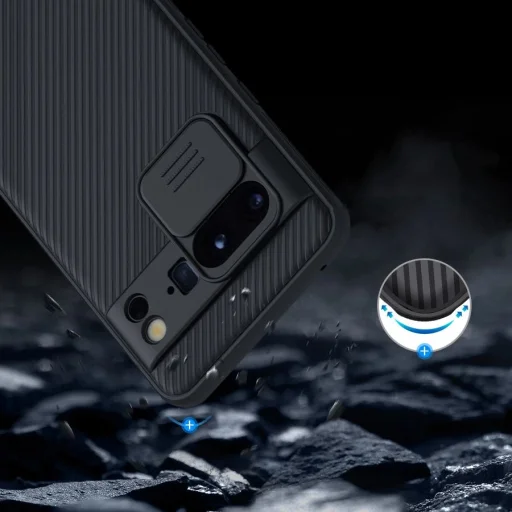 Nillkin CamShield Pro tok kameravédővel a Google Pixel 8 Pro-hoz - fekete - 10