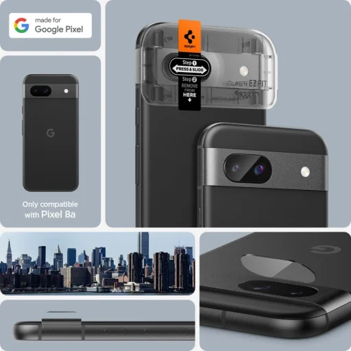 Spigen Optik.tR EZ Fit Kamera Védő Google Pixel 8A-hoz - 2 db üvegfólia - 11