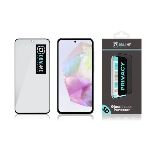 OBAL:ME Privacy 5D Üvegfólia Samsung Galaxy A35 5G Fekete - 4