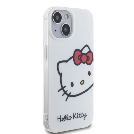 Hello Kitty IML Fej Logo Tok iPhone 15 Fehér - 4