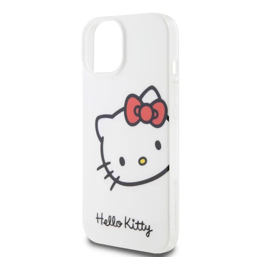 Hello Kitty IML Fej Logo Tok iPhone 15 Fehér - 5