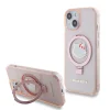Hello Kitty IML Ringstand Csillogó Kitty Fej Logó MagSafe tok iPhone 15 Pink thumbnail