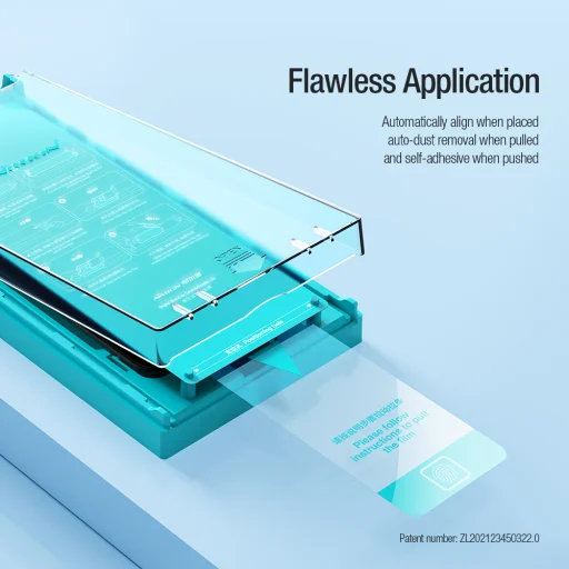 Nillkin EZ SET edzett üvegfólia (2 darab) Apple iPhone 15-höz fekete - 4