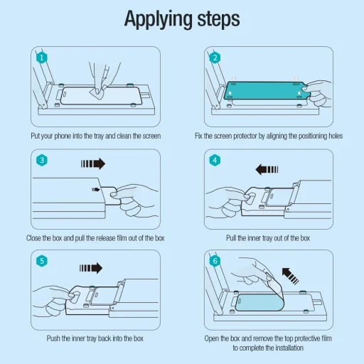 Nillkin EZ SET edzett üvegfólia (2 darab) Apple iPhone 15-höz fekete - 9