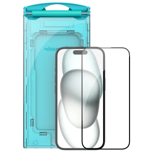 Nillkin EZ SET edzett üvegfólia (2 darab) Apple iPhone 15-höz fekete - 1