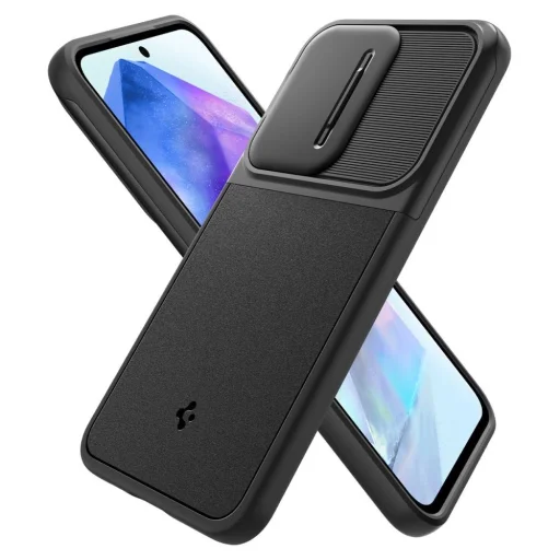  Samsung Galaxy A55 5G fekete Spigen Optik Armor tok - 12