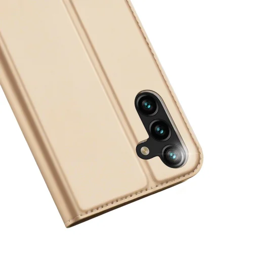 Dux Ducis Skin Pro tok Samsung Galaxy A14 5G Flip Kártyatartós Állvány Arany - 3
