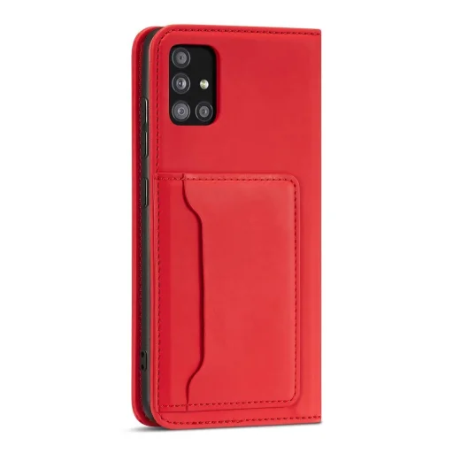 Magnet Card Case tok Samsung Galaxy A13 5G-hez Piros Pénztárca Kártyatartó - 6