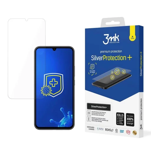 Screen protector for Samsung Galaxy A34 5G antibacterial screen protector for gamers from the 3mk Silver Protection+ series - 1