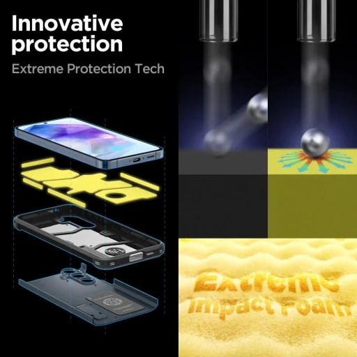  Samsung Galaxy A55 5G Szürke Spigen Tough Armor tok - 11