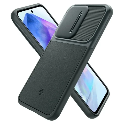  Samsung Galaxy A55 5G Sötétzöld Spigen Optik Armor tok - 12