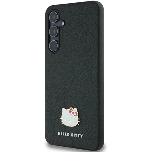 Hello Kitty fém logós Kitty head tok Samsung Galaxy A55 - fekete - 2