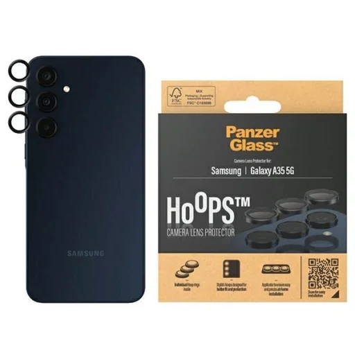PanzerGlass Hoops Kamera Védelem Samsung Galaxy A35 5G - fekete kerettel - 1