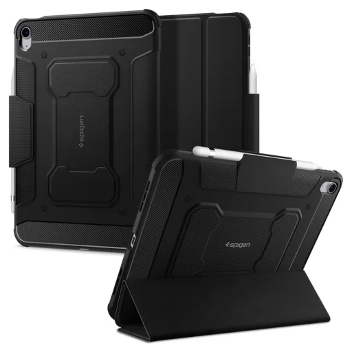  iPad 10.9 2022 / iPad 11 2025 Fekete Spigen RUGGED ARMOR "PRO" tok - 1