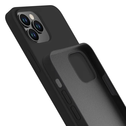 3mk Szilikon tok iPhone 12 Pro Max - fekete - 4