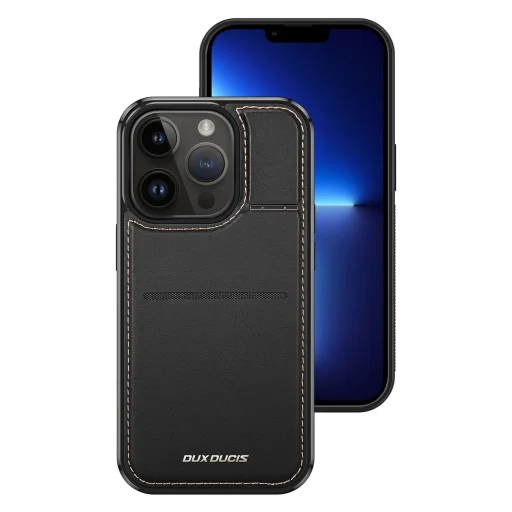 3in1 pénztárca tok állvánnyal iPhone 13 Pro MagSafe RFID blokkoló Dux Ducis Rafi Mag - Fekete - 4