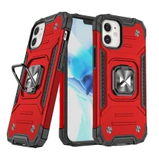 Wozinsky Ring Armor tok iPhone 14 Plus páncél tok mágneses tartóval piros