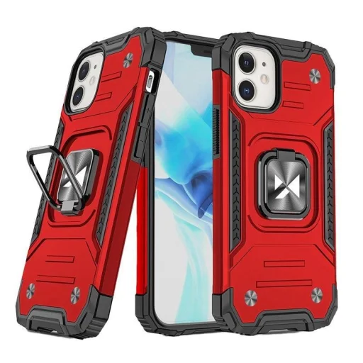 Wozinsky Ring Armor tok iPhone 14 Plus páncél tok mágneses tartóval piros - 1