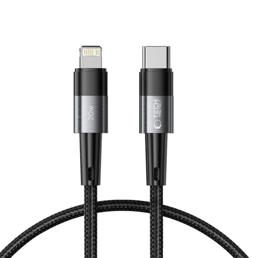 Tech-Protect UltraBoost Lightning / USB-C PD kábel 20W 3A 0.25m - szürke - 1