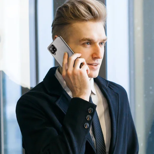 Dux Ducis Fino tok nylon anyaggal borítva Samsung Galaxy A22 4G-hez, szürke - 9