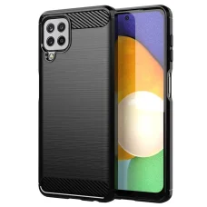 Carbon tok rugalmas TPU borítás Samsung Galaxy A22 4G fekete tok
