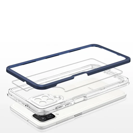 Clear 3in1 tok Samsung Galaxy A22 4G Frame Gel Cover Kék - 5