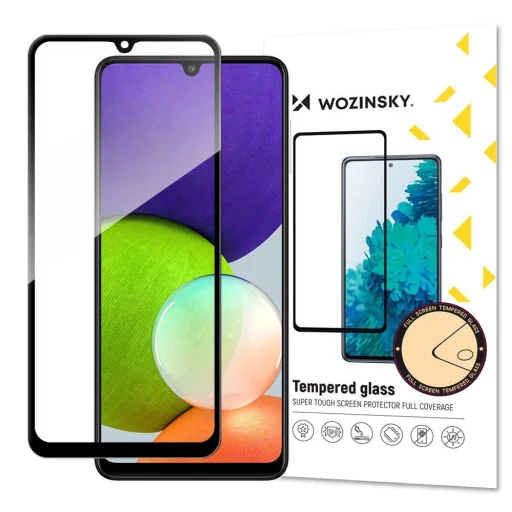 Wozinsky Tempered Glass Full Glue Super Tough üvegfólia teljes fedéssel és kerettel, Samsung Galaxy A22 4G fekete - 1