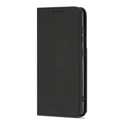 Magnet Card Case Samsung Galaxy A12 5G Tok, Kártyatartó Tárca Fekete - 4