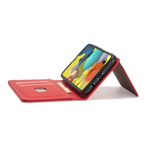 Magnet Card Case tok Samsung Galaxy A13 5G-hez Piros Pénztárca Kártyatartó - 10