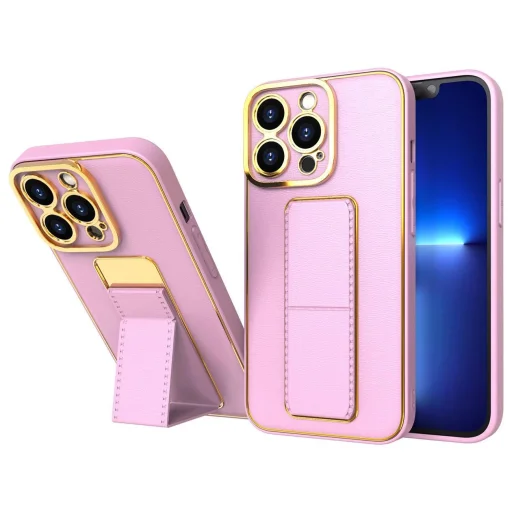 New Kickstand tok Samsung Galaxy A12 5G-hez állvánnyal rózsaszín - 1