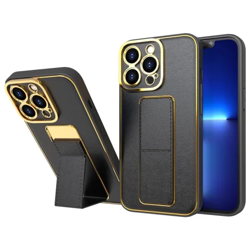 New Kickstand Case tok Samsung Galaxy A12 5G-hez állvánnyal fekete - 1