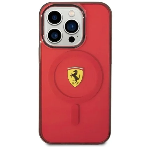 Ferrari FEHMP14XURKR iPhone 14 Pro Max 6.7" piros/piros keménytok Translucent MagSafe tok - 3