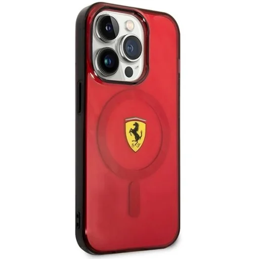 Ferrari FEHMP14XURKR iPhone 14 Pro Max 6.7" piros/piros keménytok Translucent MagSafe tok - 4