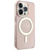 Guess GUHMP14LHCMCGP iPhone 14 Pro 6.1" pink/pink keménytok Glitter Gold MagSafe thumbnail