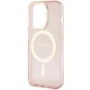 Guess GUHMP14LHCMCGP iPhone 14 Pro 6.1" pink/pink keménytok Glitter Gold MagSafe thumbnail