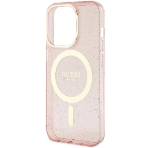 Guess GUHMP14LHCMCGP iPhone 14 Pro 6.1" pink/pink keménytok Glitter Gold MagSafe - 6